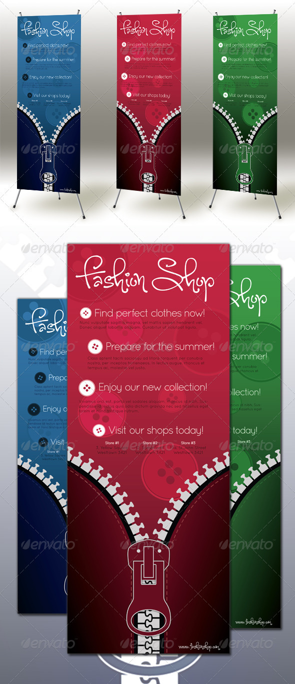 Zipper Roll-up Banner - Signage Print Templates