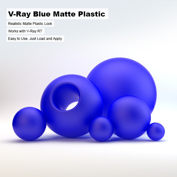 V-Ray Blue Matte Plastic - 3DOcean Item for Sale