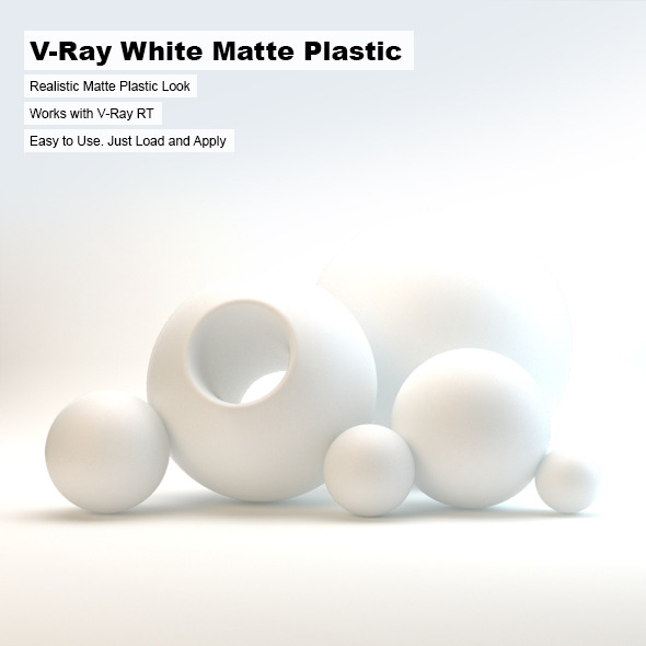 V-Ray White Matte Plastic - 3DOcean Item for Sale