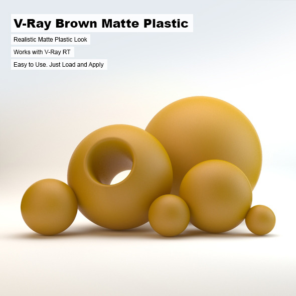 V-Ray Brown Matte Plastic - 3DOcean Item for Sale