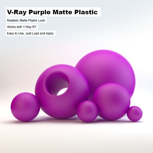 V-Ray Purple Matte Plastic - 3DOcean Item for Sale