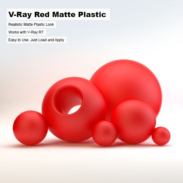 V-Ray Red Matte Plastic - 3DOcean Item for Sale