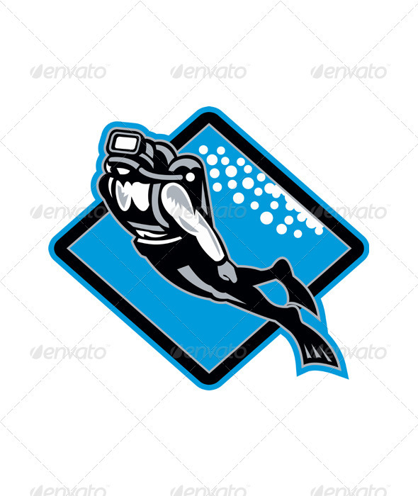 Scuba Diver Diving Retro Scuba Diver Diving Retro