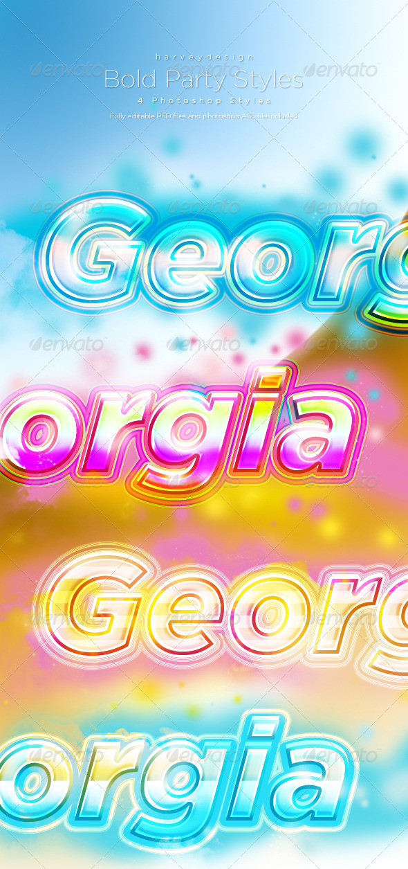 Bold Party Styles - Text Effects Styles