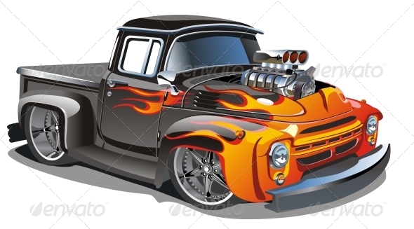 Vector Cartoon Hotrod