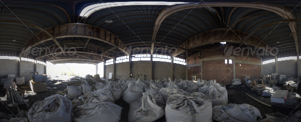 Industrial Area HDRI Abandoned Hall Industrial Area HDRI Abandoned Hall
