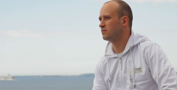 Handsome Young Man Enjoying the Sea View Handsome Young Man Enjoying the Sea View