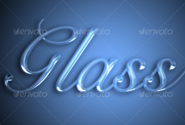 Glass text effect - Photoshop Add-ons
