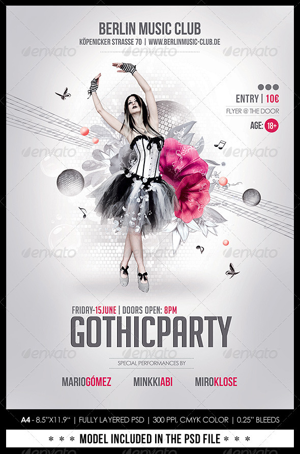 Gothic Party Poster/Flyer - Events Flyers