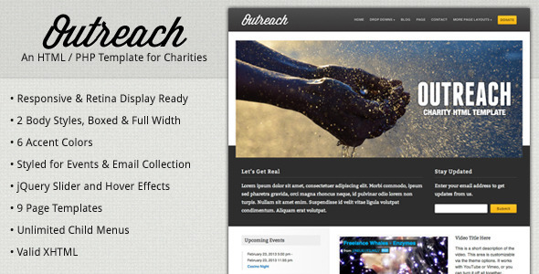 Outreach - Charity HTML Template - Charity Nonprofit