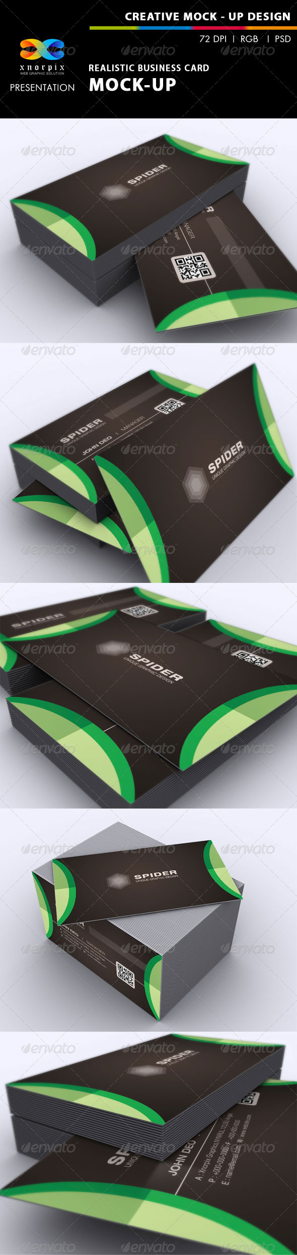 Realistic Business Card Mock-up Realistic Business Card Mock-up