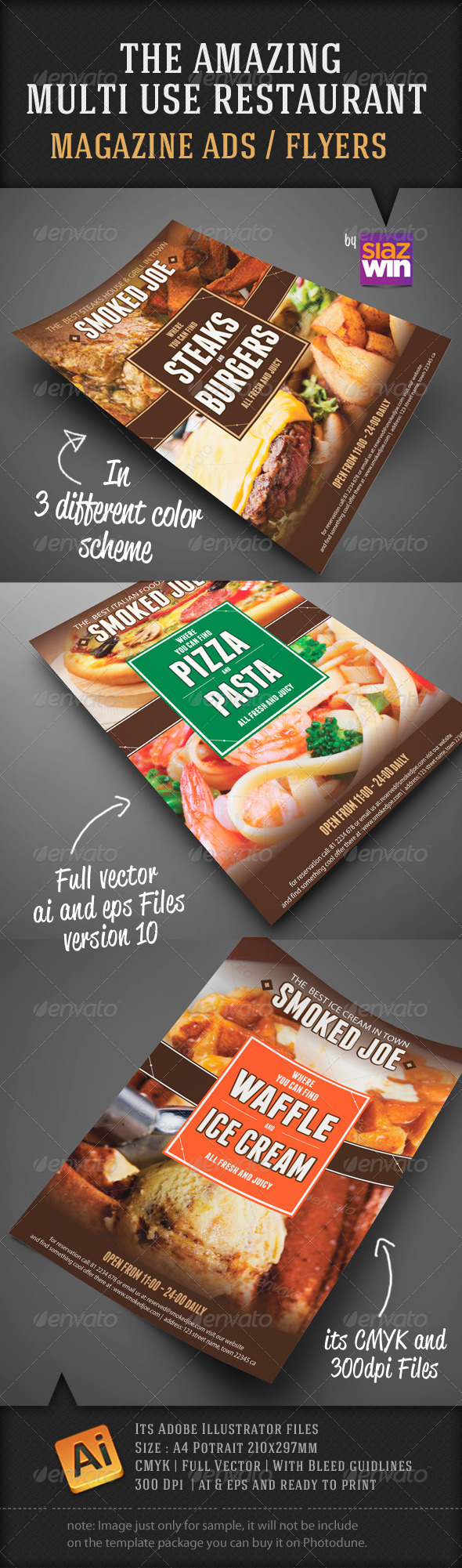 The Amazing Restaurant Multiuse Magazine Ad Flyer The Amazing Restaurant Multiuse Magazine Ad Flyer