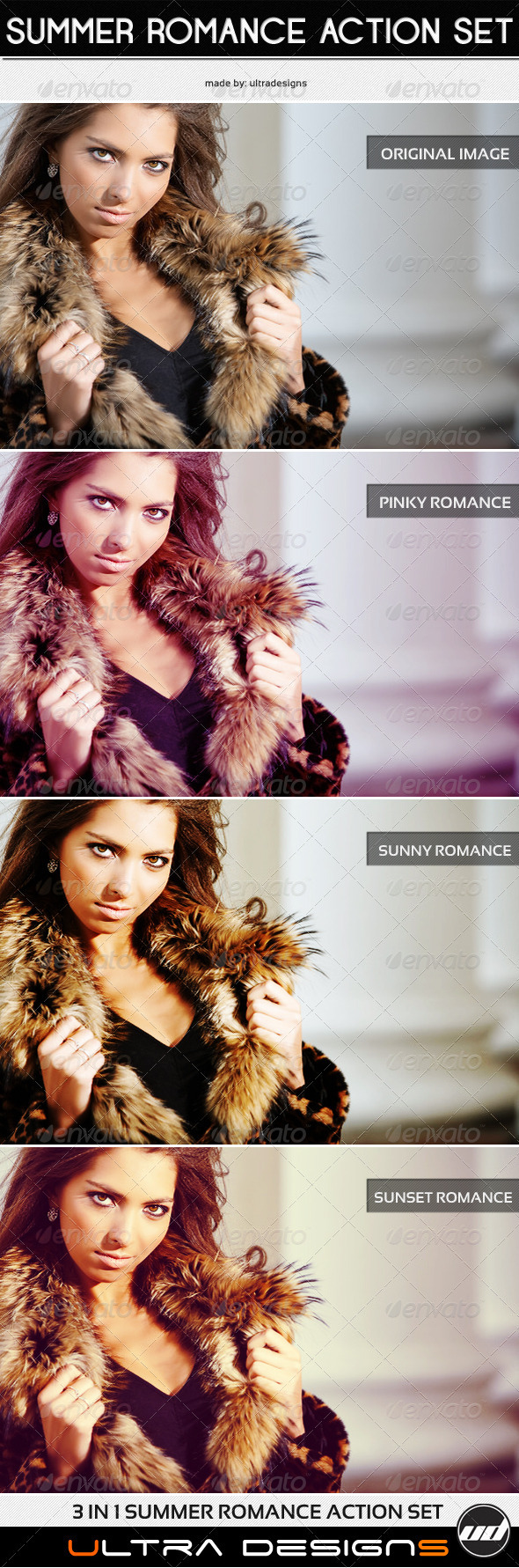 Summer Romance Action Set - Photo Effects Actions