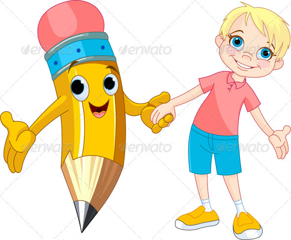 Boy and pencil Boy and pencil