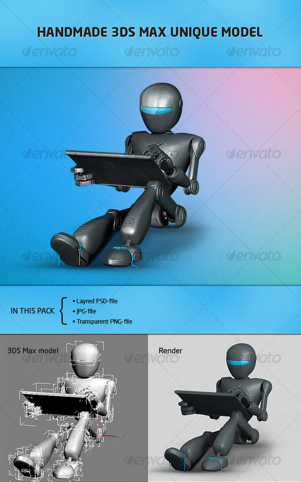 Futuristic robot for website-portfolio Futuristic robot for website-portfolio
