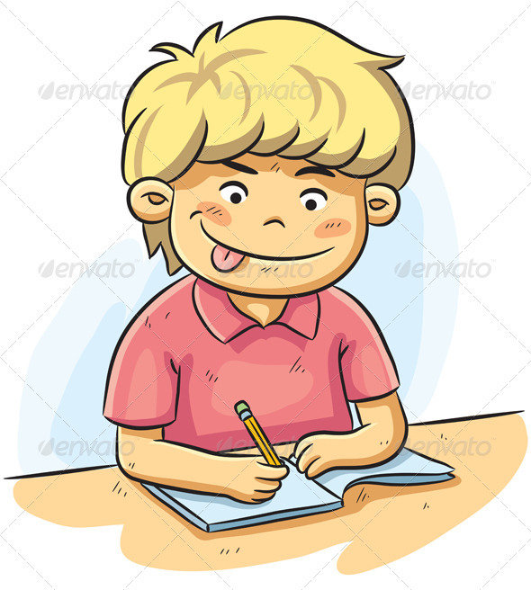 Boy Studying - People Characters