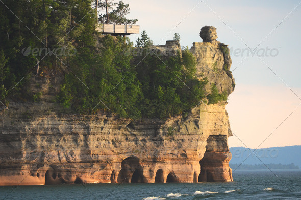 Lake View of Miners Castle at Pictured Rocks National Lakeshore