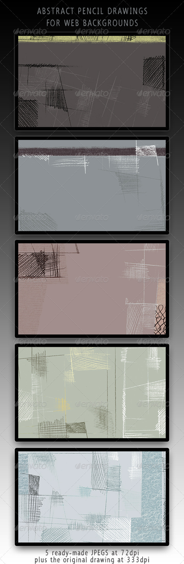 Pencil Sketch Abstract; Original Drawings - Miscellaneous Backgrounds