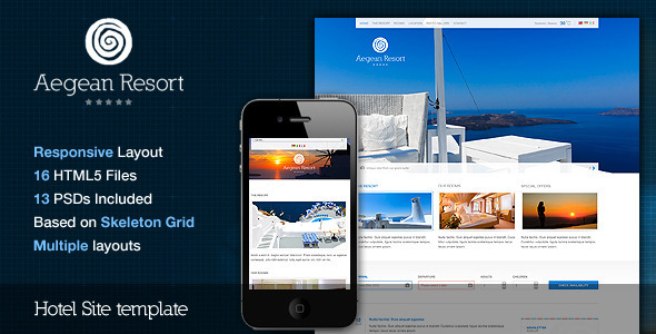 Aegean Resort - Responsive Hotel Template