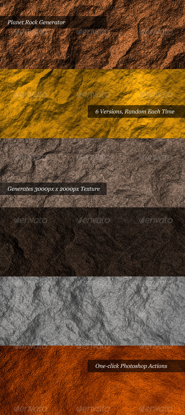 Planet Rock Generator - Photo Effects Actions