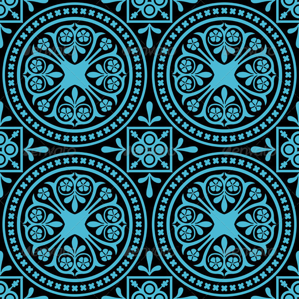Seamless Floral Tile Pattern - Artistic Textures / Fills / Patterns