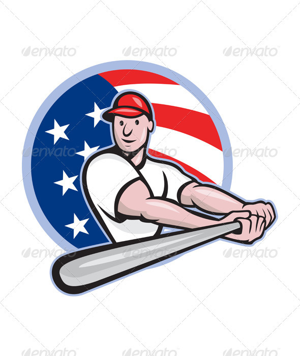American Baseball Player Batting American Baseball Player Batting