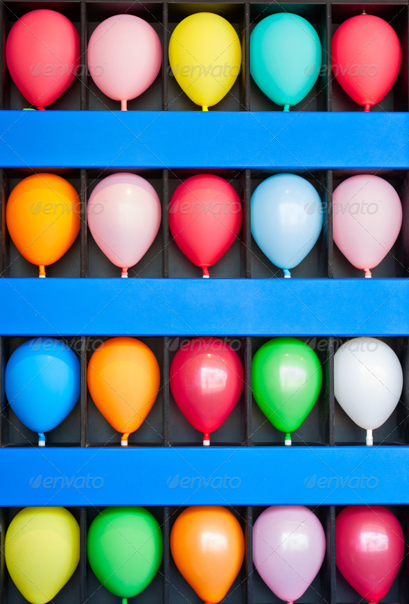 Display Case of Balloons