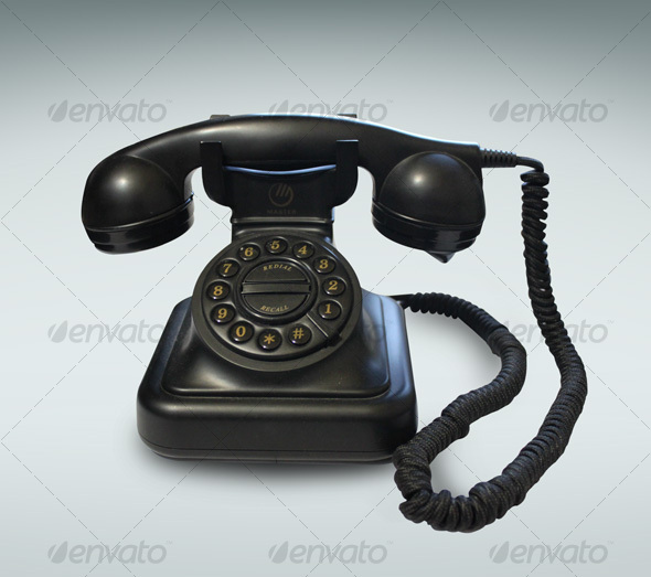 Black Vintage Phone Black Vintage Phone