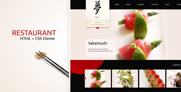 Taste of Japan - classy website of restaurant