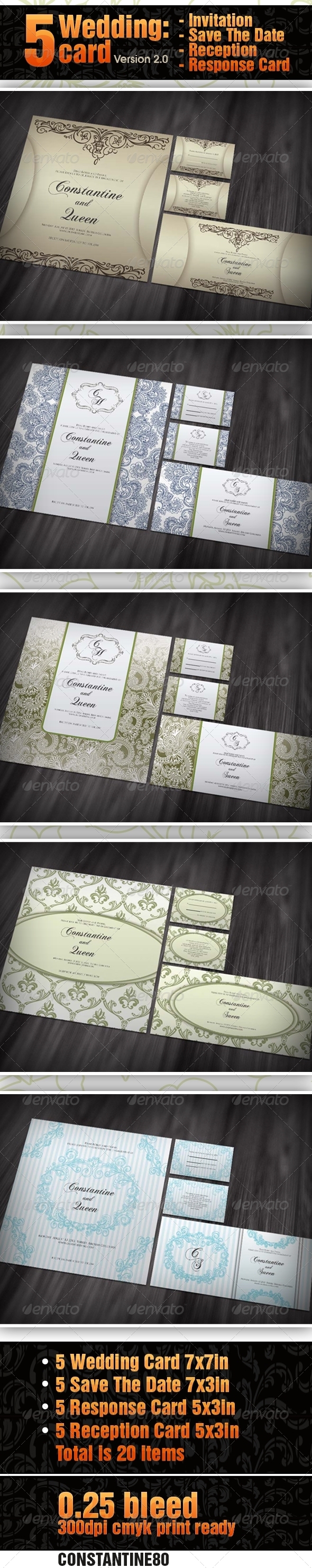 5 items Wedding Card ver 2.0