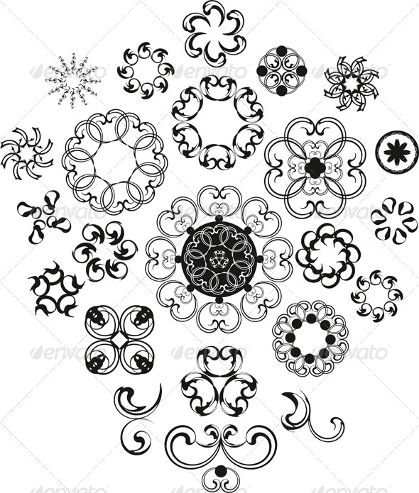 Decorative Vintage Flower Set Decorative Vintage Flower Set