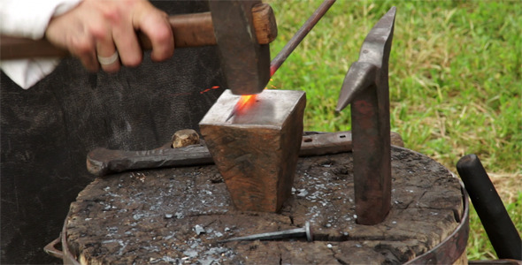 Blacksmith At Work In The Smithy 1 Blacksmith At Work In The Smithy 1