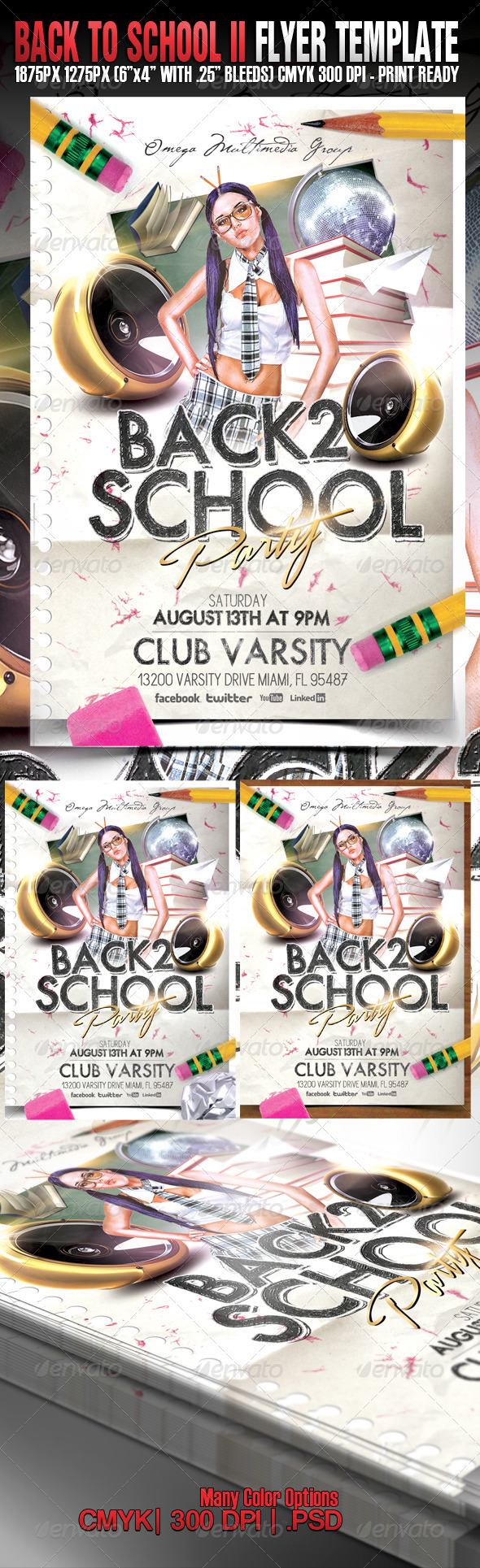 presentation flyer graphics designs templates back to school drive flyer template