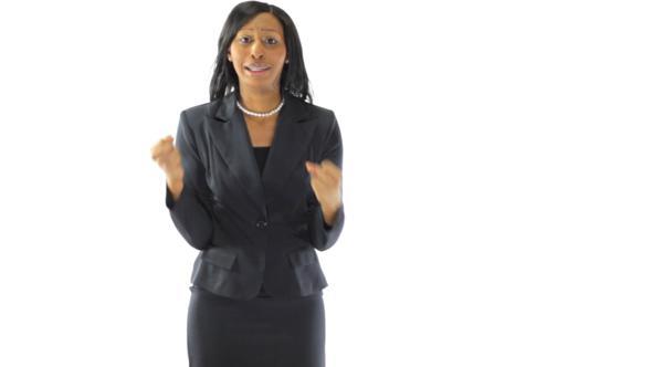 Scared Black Businesswoman Scared Black Businesswoman