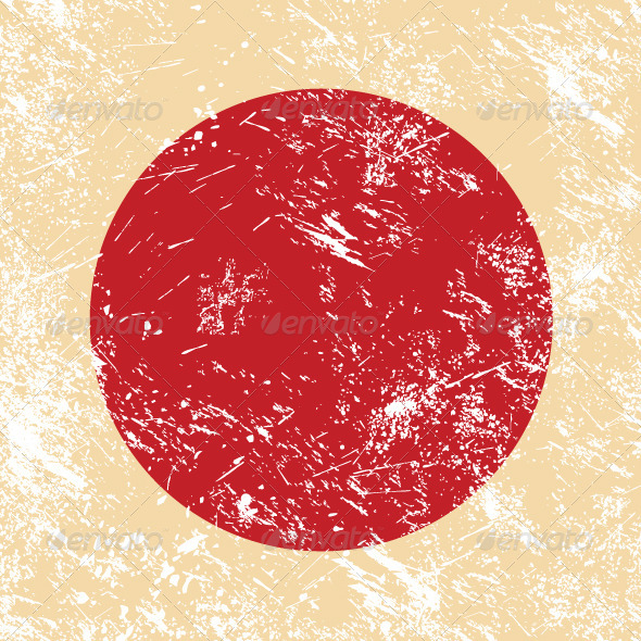 Japan retro flag