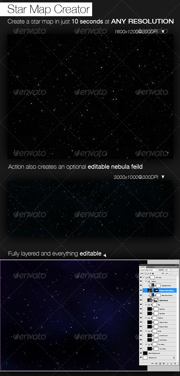 Star Map Creator - Photoshop Add-ons