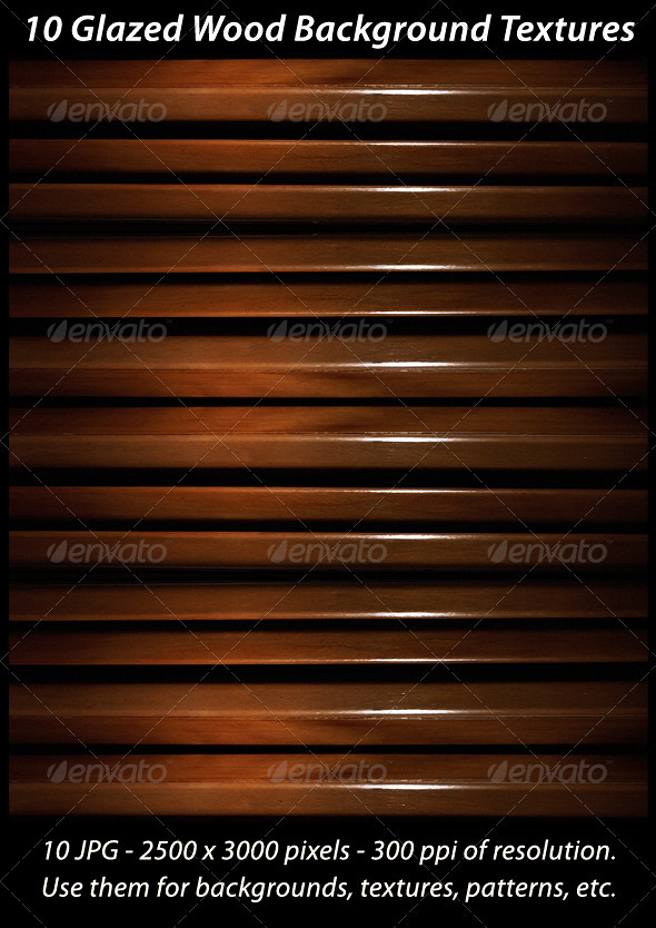 10 Glazed Wood Background Textures