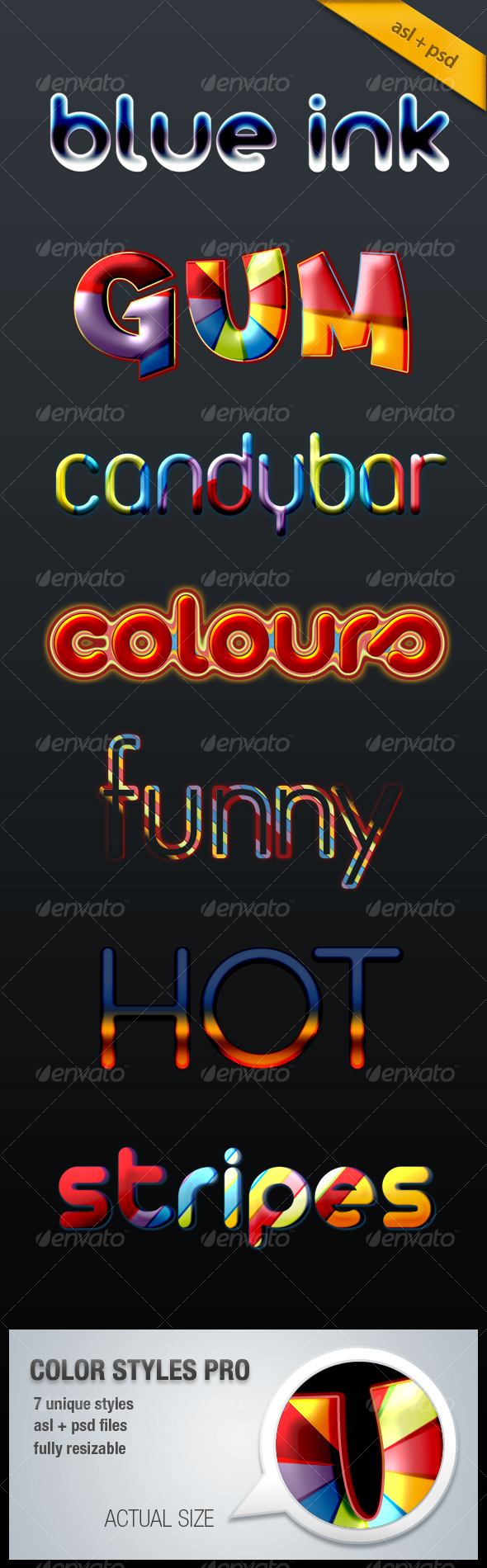 Color Styles Pro - Text Effects Styles