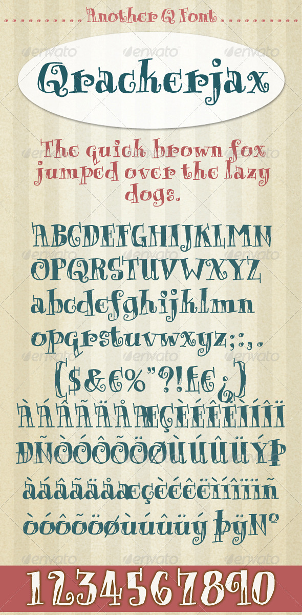 Qrackerjax; Cartoon Style Doodle Type Lettering - Comic Decorative