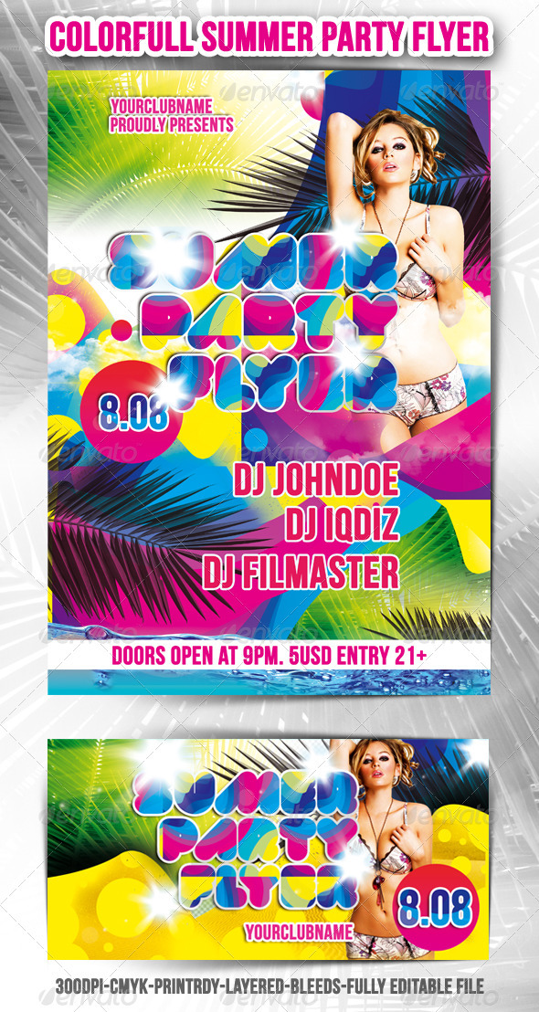 Colorful Summer Party Flyer