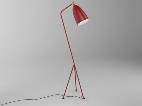 Grasshopper floor lamp - Greta Grossman - 3DOcean Item for Sale