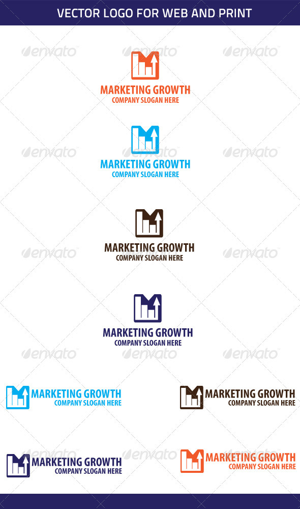 Marketing Growth Logo Template - Symbols Logo Templates