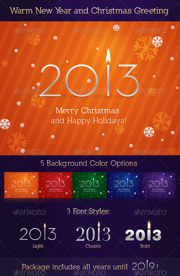 Warm New Year and Christmas Greeting Warm New Year and Christmas Greeting