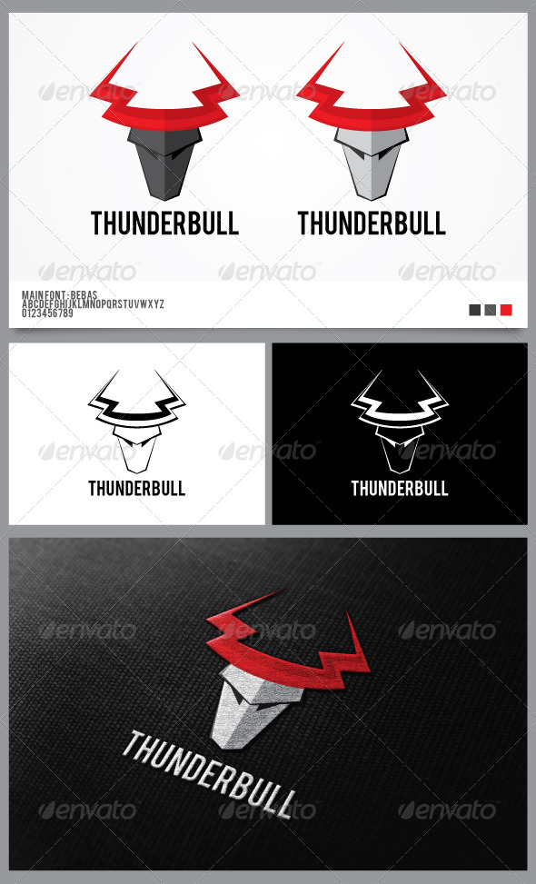 Thunder Bull Logo Template