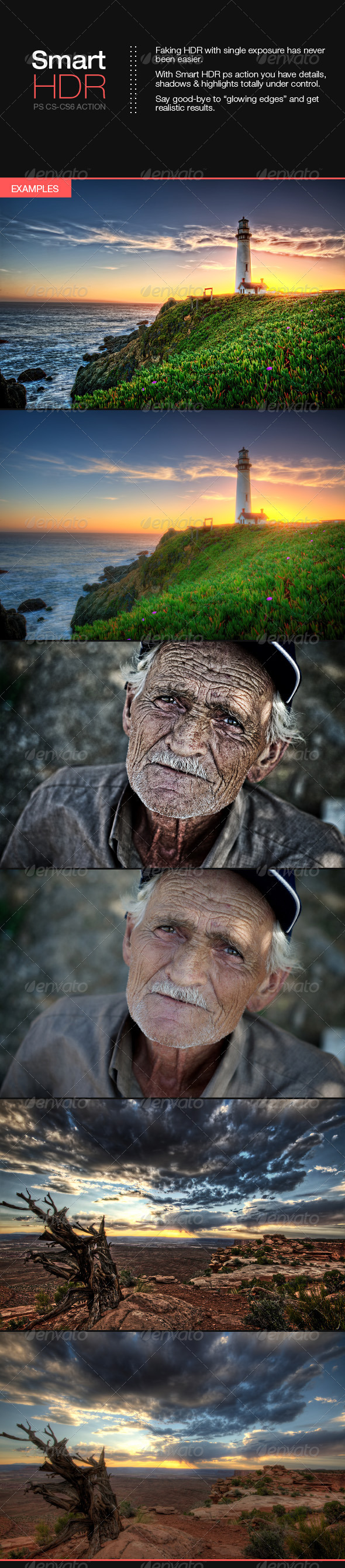 Smart HDR - Photoshop action - Photo Effects Actions