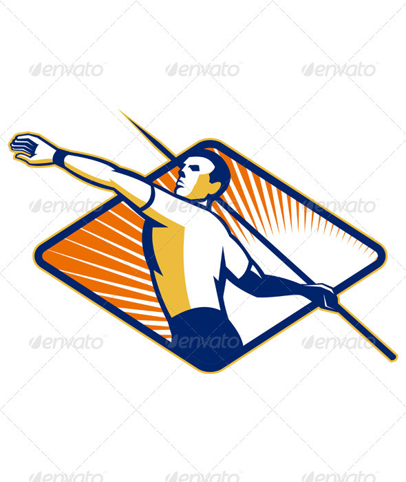 Athlete with Javelin Throwing Athlete with Javelin Throwing