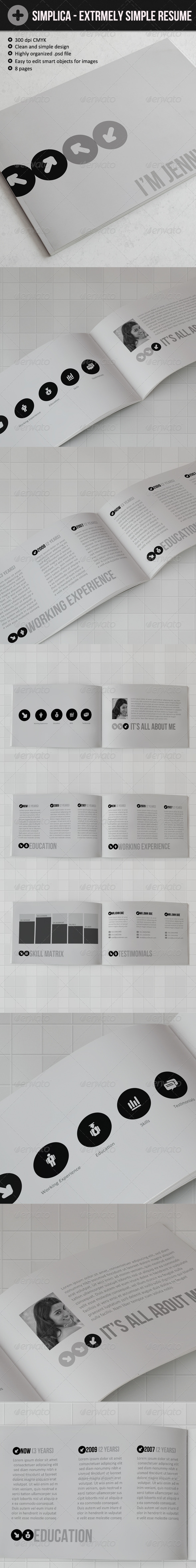 Simplica - Ultra Simple Resume Book - Resumes Stationery