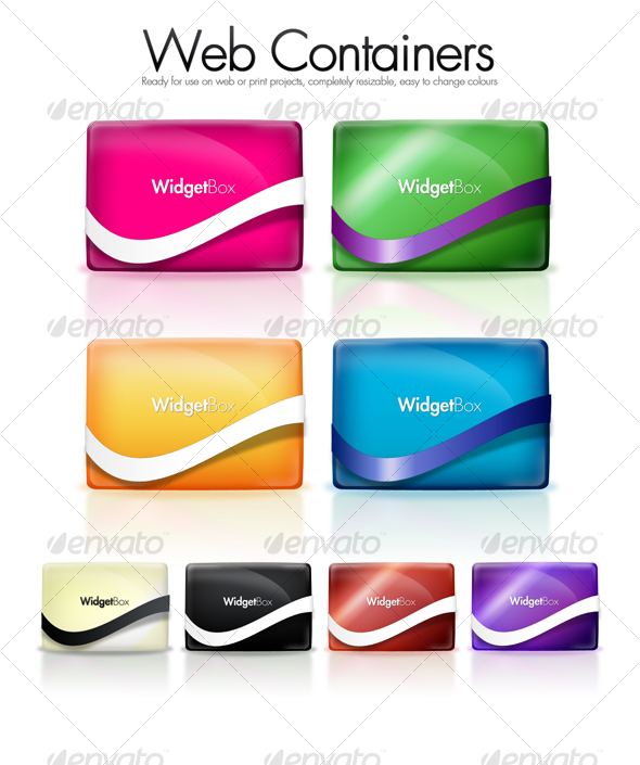Web 2.0 Clean Fresh Containers Widget Boxes Web 2.0 Clean Fresh Containers Widget Boxes