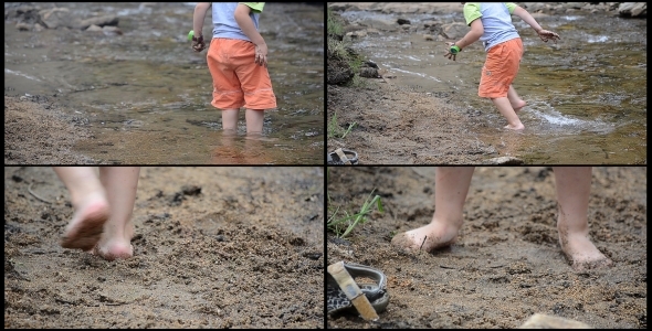 Child Playing By The River 3 Child Playing By The River 3