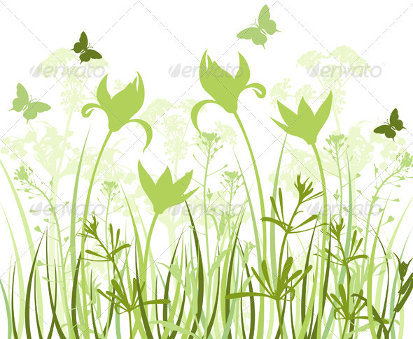 Green Floral Background Green Floral Background
